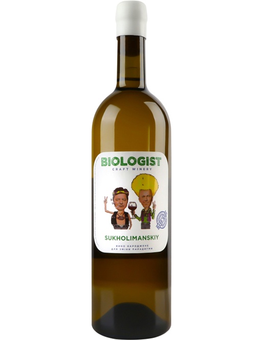 Вино Сухолиманський / Sukholimanskiy, Biologist, біле сухе 0.75л Вино Сухолиманський / Sukholimanskiy, Biologist, біле сухе 0.75л фото