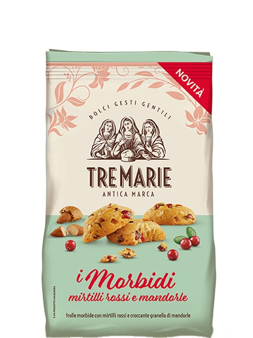 Печиво з журавлиною та мигдалем, Tre Marie, 300г фото