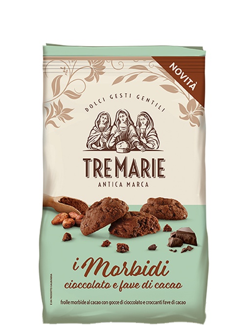 Печиво з шоколадом і какао-бобами, Tre Marie, 300г фото