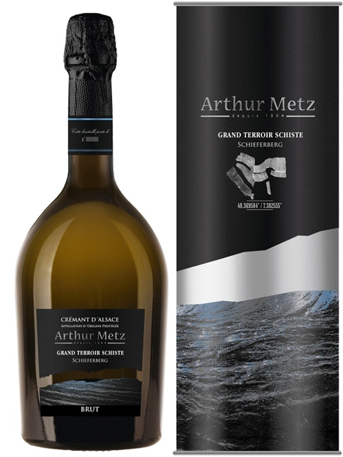 Ігристе вино Гран Теруа, Шісте Шіферберг / Grand Terroir, Schiste Schieferberg, Arthur Metz, біле брют 0.75л фото