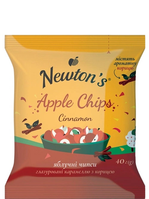 Яблучні чипси з корицею, Newton's, 40г Яблучні чипси з корицею, Newton's, 40г фото
