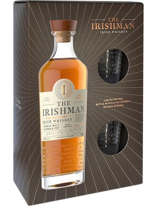 Виски Айришмен, Харвест / The Irishman, Harvest, 40%, 0.7л, в подарочной коробке + 2 стакана фото