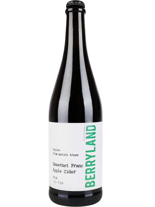 Сидр ігристий Яблучний з виноградом Каберне Фран / Cabernet Franc Apple Cider, Berryland, брют 7-7.5% 0.75л фото