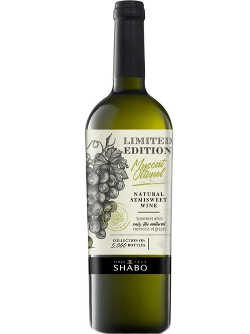Вино Мускат Оттонель / Muscat Ottonel, Limited Edition, Shabo, біле напівсолодке 0.75л фото