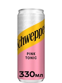 Напій газований Швепс, Пінк Тонік / Schweppes, Pink Tonic, 0.33л фото