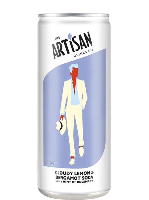 Напій газований Артізан, Клауді Лимон та Бергамот / Artisan, Cloudy Lemon & Bergamot Soda, з/б, 0.25л фото
