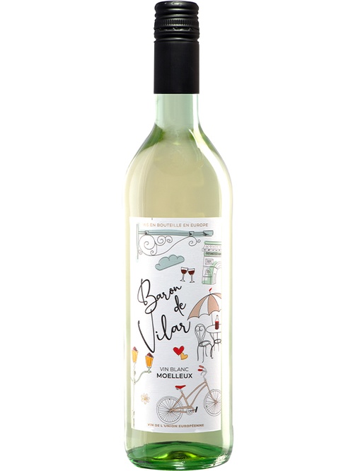 Вино Барон де Вілар, Вайт Драй / Baron de Vilar, White Dry, Peter Mertes, біле сухе 0.75л фото