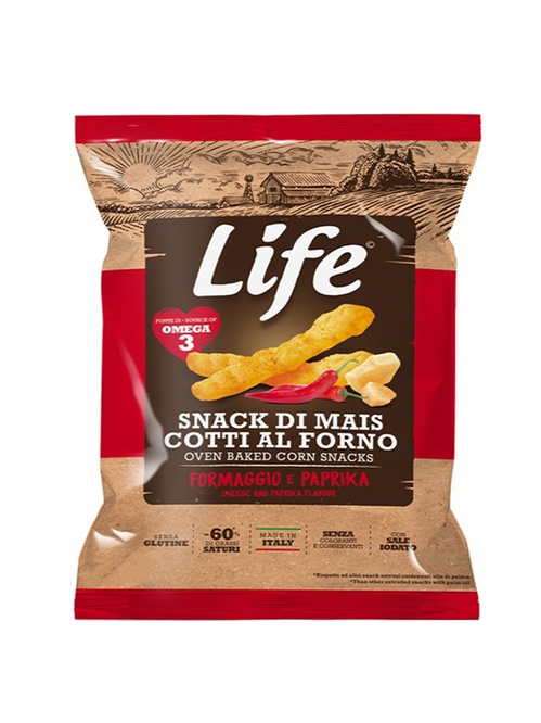 Снеки кукурудзяні зі смаком сиру та паприки, Life Snack, 20г фото