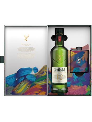 Glenfiddich 12 YO 0.7л купить набор с виски и флягой | OKWINE