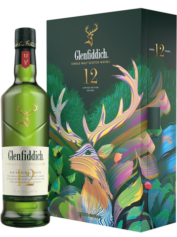 Glenfiddich 12 YO 0.7л купить набор с виски и флягой | OKWINE