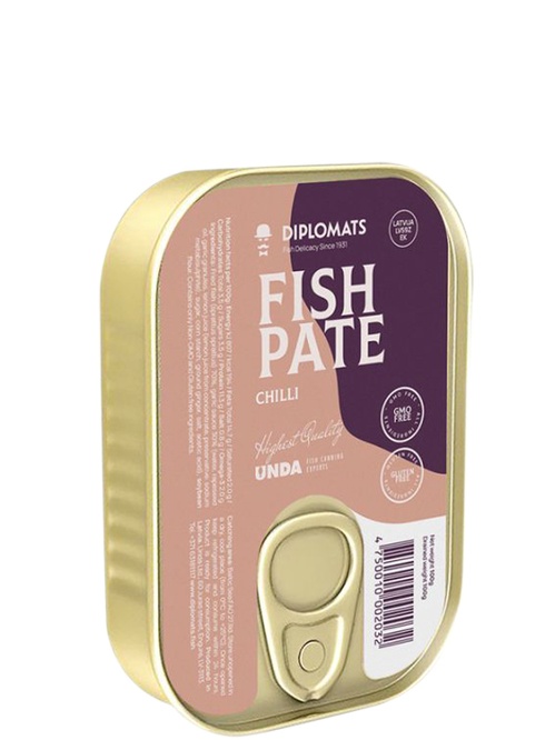 Паштет із копчених шпрот з чилі, Diplomats, 100г Паштет із копчених шпрот з чилі, Diplomats, 100г фото