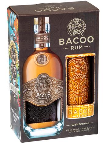 Bacoo 11 лет 40% 0.7л купить ром на подарок с бокалом | OKWINE
