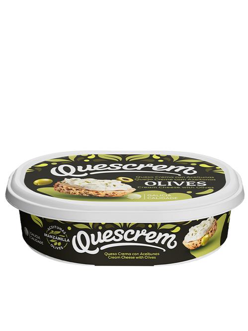 Вершковий сир з оливками, Quescrem, 200г Вершковий сир з оливками, Quescrem, 200г фото