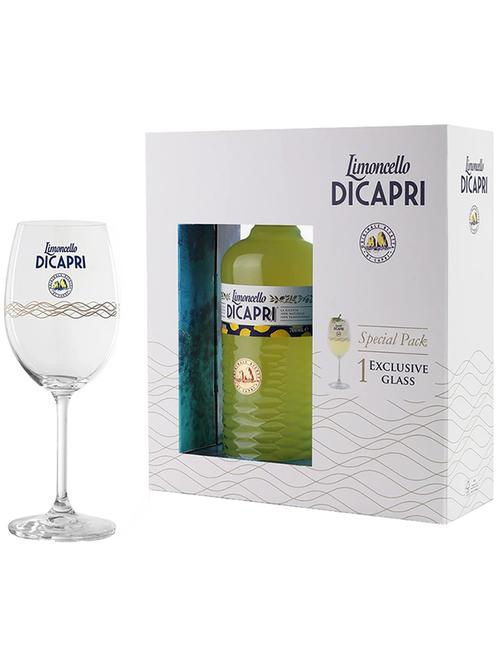 Ликер Лимончелло, ди Капри / Limonchello, Di Capri, 30%, 0.7л, в подарочной коробке + бокал фото