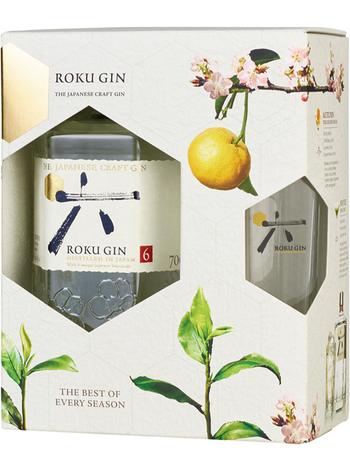 Suntory Roku 43% 0.7л купить джин на подарок со стаканом | OKWINE