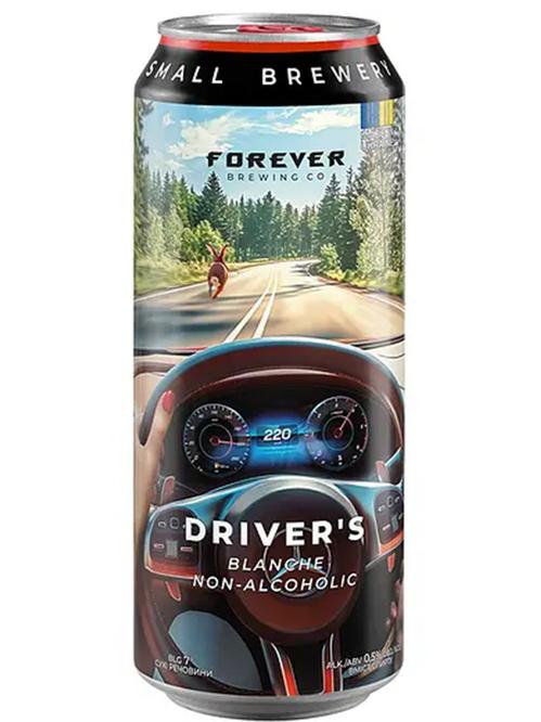 Безалкогольне пиво Драйвер'с Бланш, Форевер / Driver's Blanche, Forever, Volynski Browar, з/б, 0.5л фото