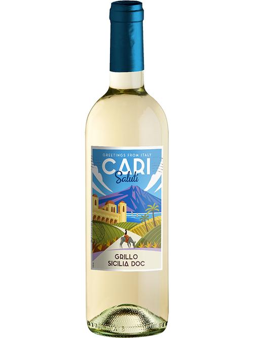 Вино Кари Салути, Грилло / Cari Saluti, Grillo, белое сухое 0.75л фото