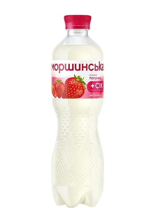 Мінеральна вода зі смаком полуниці, Моршинська, ПЕТ, 0.5л фото