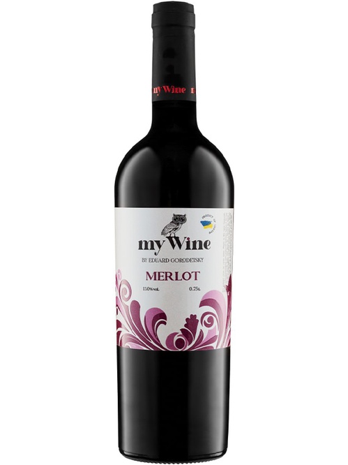 Вино Мерло, Май Вайн бай Едуард Городецький / Merlot, My Wine by Eduard Gorodetsky, червоне сухе 0.75л Вино Мерло, Май Вайн бай Едуард Городецький / Merlot, My Wine by Eduard Gorodetsky, червоне сухе 0.75л фото