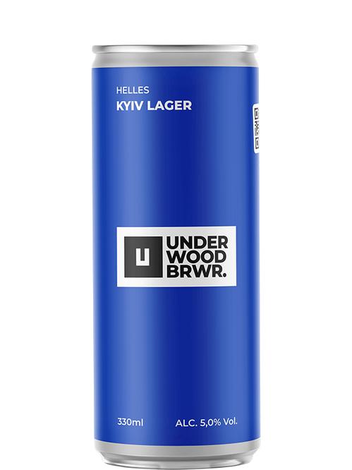 Пиво Київ Лагер / Kyiv Lager, Underwood Brewery, з/б, 5%, 0.33л фото