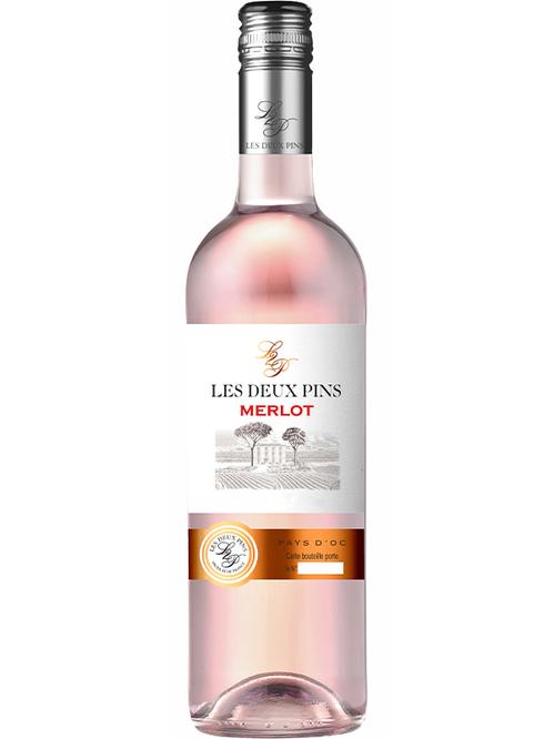 Вино Ле Де Пен, Мерло Розе / Les Deux Pins, Merlot Rose, рожеве сухе 0.75л фото