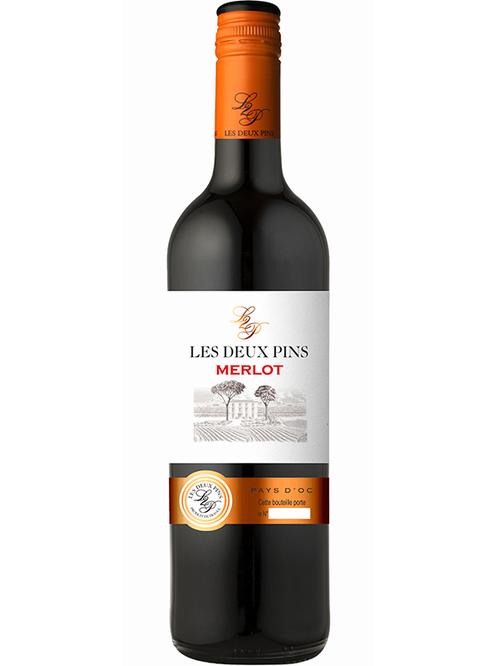 Вино Ле Де Пен, Мерло / Les Deux Pins, Merlot, червоне сухе 0.75л фото