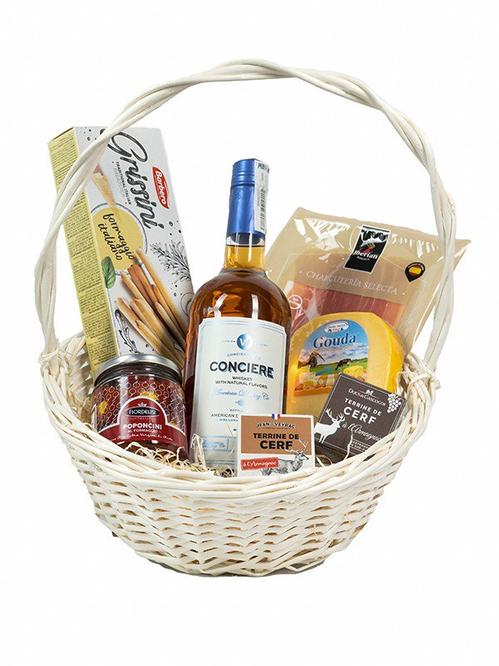 Набір Віскі Conciere з хамоном Iberian Moments, сиром Гауда Daily Dairy, фаршированим перцем Fiordelisi, грисині Barbero та терріном Ducs de Gascogne Набір Віскі Conciere з хамоном Iberian Moments, сиром Гауда Daily Dairy, фаршированим перцем Fiordelisi, грисині Barbero та терріном Ducs de Gascogne фото