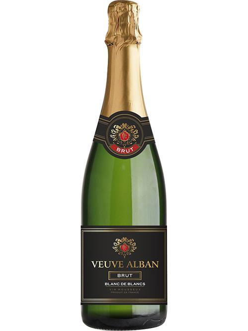 Ігристе вино Вьов Албан, Блан де Блан / Veuve Alban, Blanc de Blancs, біле брют 0.75л фото
