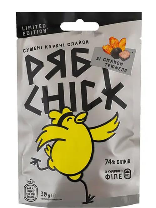 Слайси курячі сушені зі смаком трюфеля, РябChick, 30г Слайси курячі сушені зі смаком трюфеля, РябChick, 30г фото