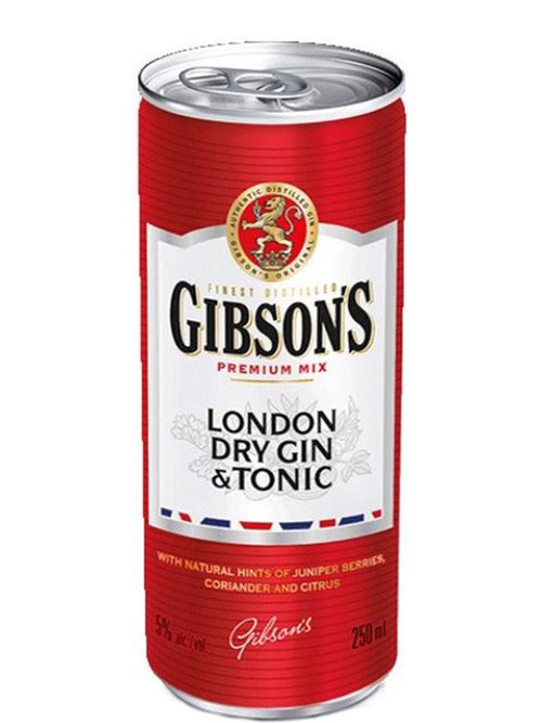 Напій слабоалкогольний Джин Гібсон'с, Лондон Драй & Тонік / Gibson's London Dry & Tonic, з/б, 5%, 0.25л Напій слабоалкогольний Джин Гібсон'с, Лондон Драй & Тонік / Gibson's London Dry & Tonic, з/б, 5%, 0.25л фото