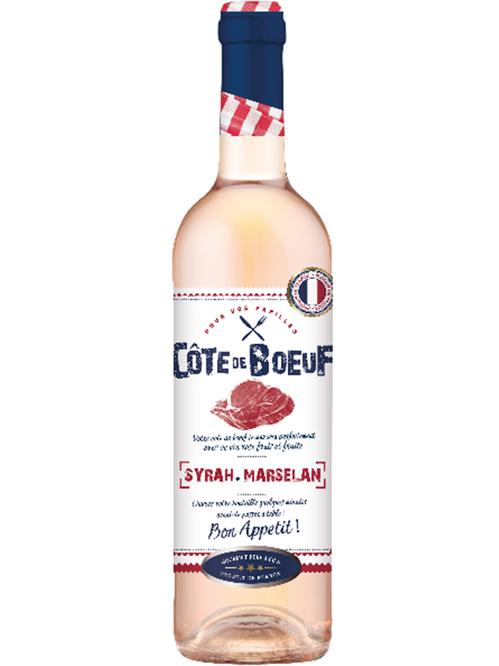 Вино Кот де Боф, Сіра-Марселан Розе / Cote de Boeuf, Syrah-Marselan Rose, Gourmet Pere & Fils, рожеве сухе 0.75л фото