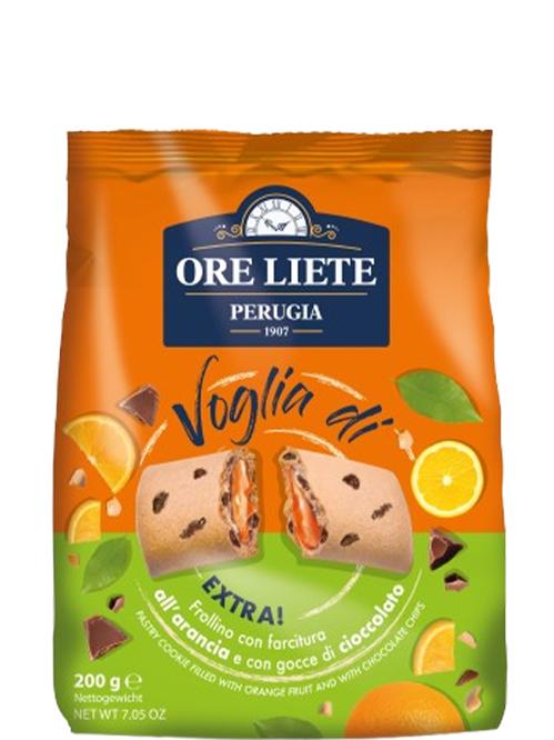 Печиво з шоколадною крихтою та апельсиновим джемом, Ore Liete, 200г фото