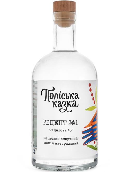 Зерновий спиртний напій Натуральний, Рецепт №1, Поліська казка, 40%, 0.7л фото