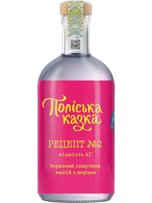Зерновий спиртний напій з перцем, Рецепт №2, Поліська казка, 42%, 0.7л фото