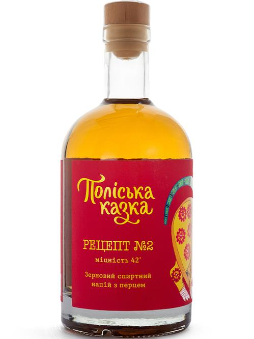 Зерновий спиртний напій з перцем, Рецепт №2, Поліська казка, 42%, 0.7л фото