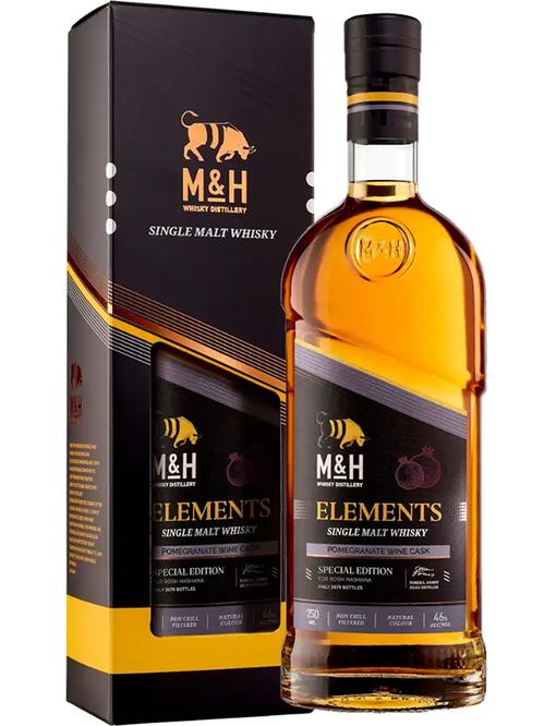 Віскі Елементс, Поумгренейт Вайн Каск / Elements, Pomegranate Wine Cask, M&H Distillery, 46%, 0.7л фото