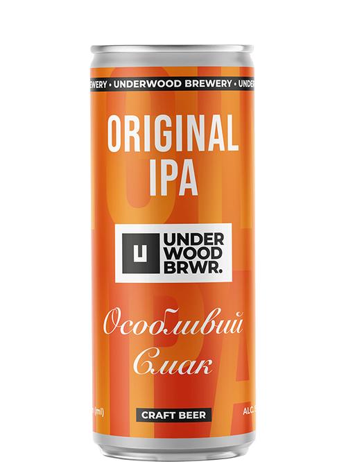 Пиво Оріджинал ІПА / Original IPA, Underwood Brewery, з/б, 5%, 0.33л Пиво Оріджинал ІПА / Original IPA, Underwood Brewery, з/б, 5%, 0.33л фото