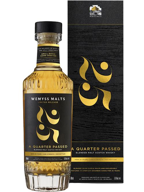 Виски Е Квотер Пасд, Бленд Молт / A Quarter Passed, Blended Malt, Wemyss Malts, 25 лет, 53.6%, 0.7л фото