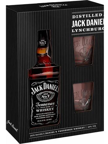 Jack Daniel's 40% 0.7л купить виски со стаканами | OKWINE