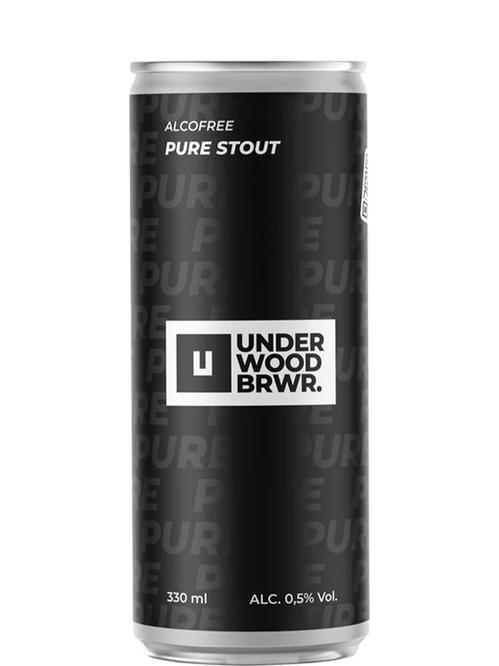Безалкогольное пиво Пьюр Стаут / Pure Stout, Underwood Brewery, ж/б, 0.33л фото