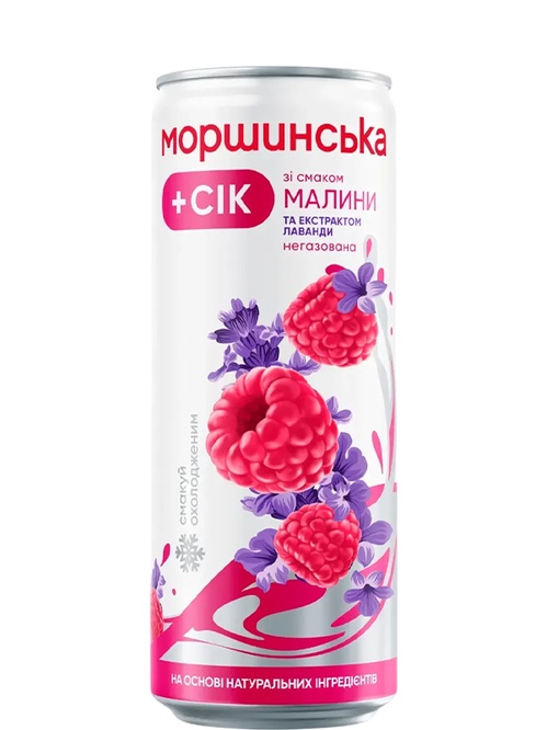 Мінеральна вода зі смаком малини та лаванди, Моршинська, з/б, 0.33л Мінеральна вода зі смаком малини та лаванди, Моршинська, з/б, 0.33л фото