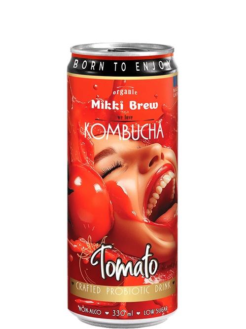 Напій Комбуча Томато, Міккі Брю / Тomato, Mikki Brew, Volynski Browar, з/б, 0.33л фото