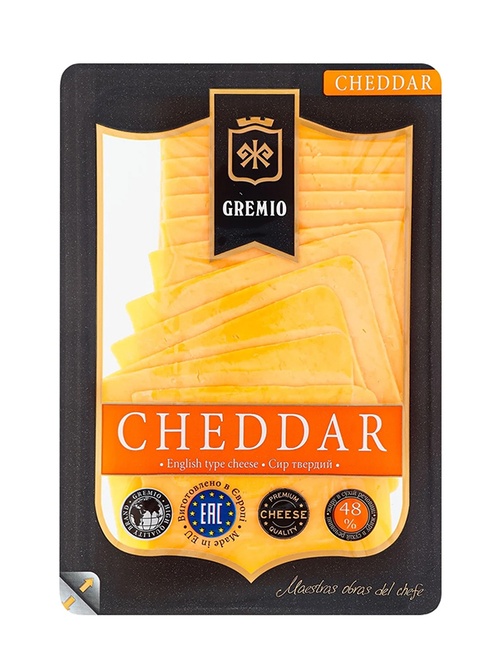 Сир Чеддер / Cheddar, Gremio, 48%, 150г Сир Чеддер / Cheddar, Gremio, 48%, 150г фото