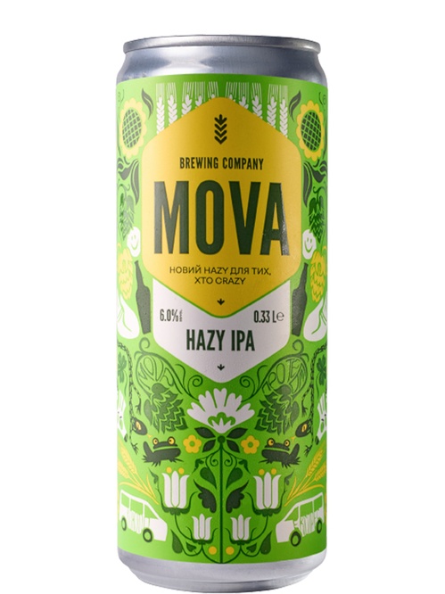 Пиво Хейзі ІПА, Мова / Hazy IPA, Mova, з/б, 6%, 0.33л Пиво Хейзі ІПА, Мова / Hazy IPA, Mova, з/б, 6%, 0.33л фото