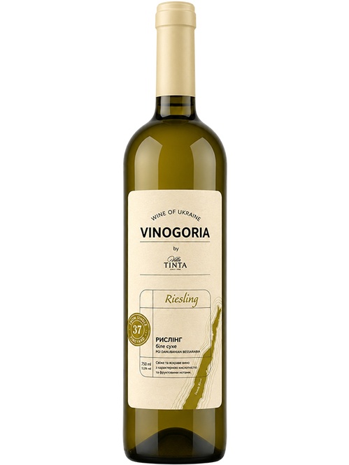 Вино Виногория, Рислинг / Vinogoria, Riesling, белое сухое 0.75л фото
