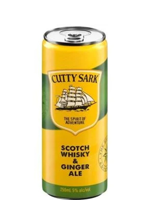 Напиток слабоалкогольный Виски Катти Сарк & Имбирный Эль / Cutty Sark & Ginger Ale, 5%, 0.25л Напиток слабоалкогольный Виски Катти Сарк & Имбирный Эль / Cutty Sark & Ginger Ale, 5%, 0.25л фото