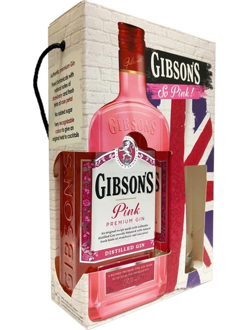 Джин Гібсон'с Пінк / Gibson's Pink, 37.5%, 0.7л + склянка Джин Гібсон'с Пінк / Gibson's Pink, 37.5%, 0.7л + склянка фото
