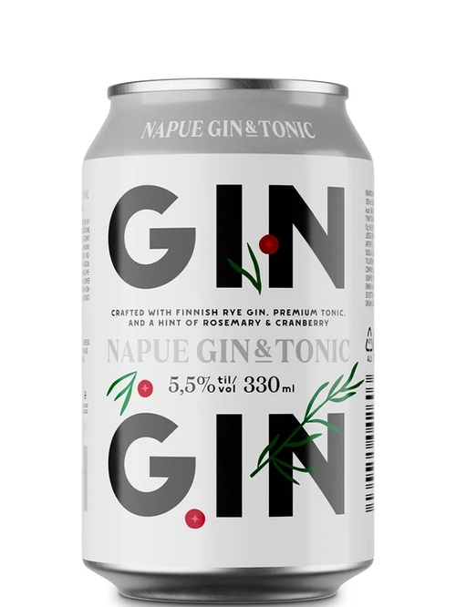 Напій слабоалкогольний Кюрьо, Напуе Джин & Тонік / Kyrö, Napue Gin & Tonic, з/б, 5.5%, 0.33л фото